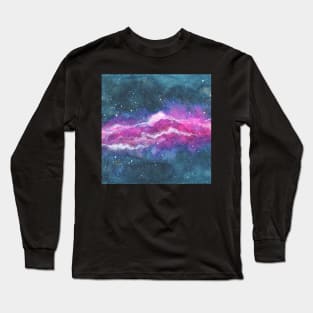 Outer Space Universe Galaxy Print Tshirt Long Sleeve T-Shirt